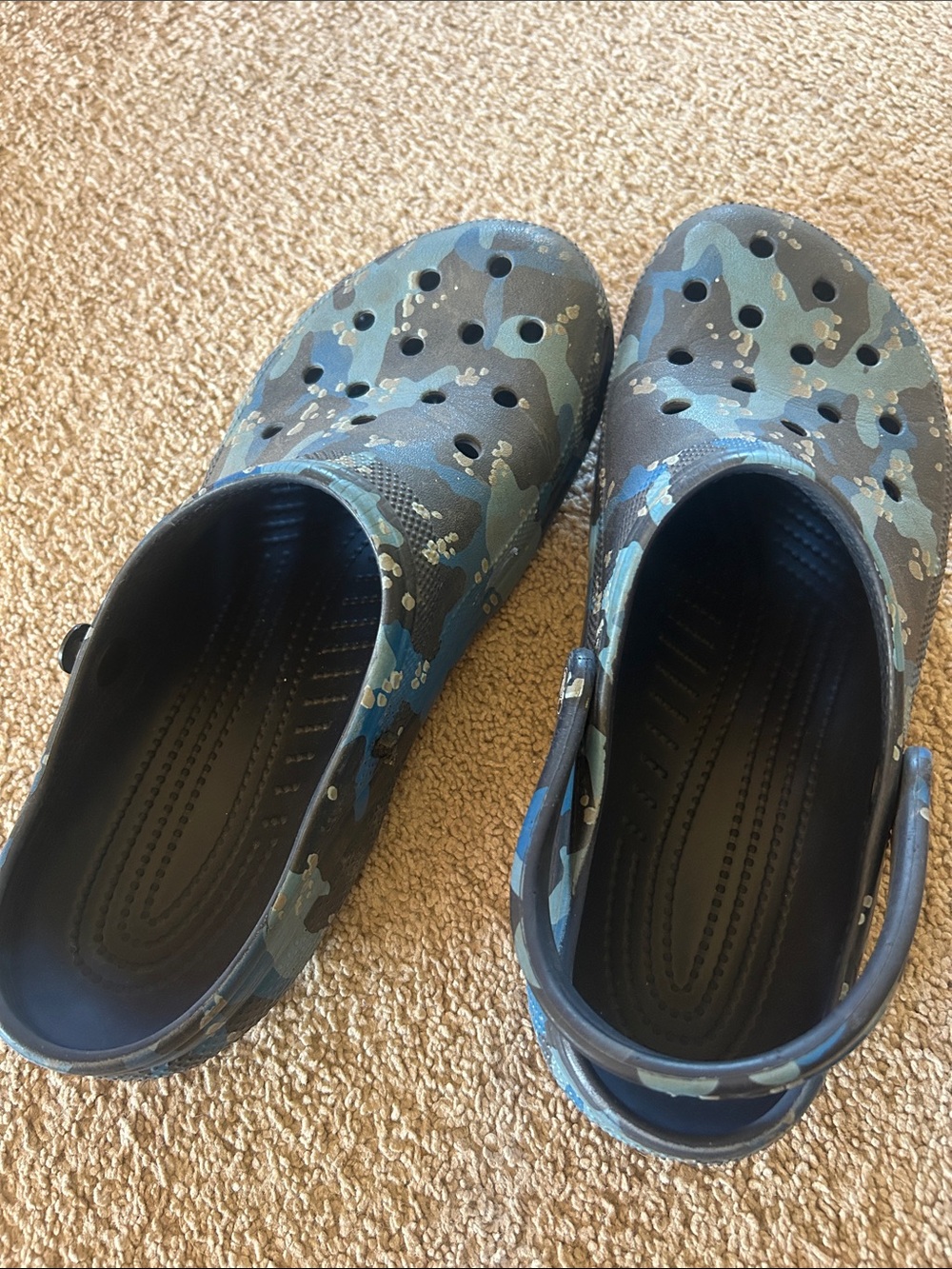 Men Blue Camo crocs